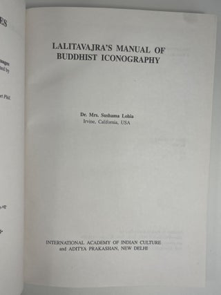 Lalitavajra's Manual of Buddhist Iconography