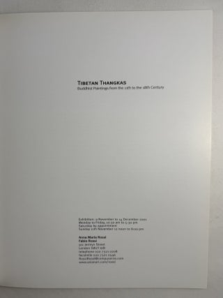 Tibetan thangkas: Buddhist paintings from the 11th to the 18th century