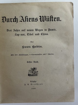 Durch Asiens W&uuml;sten [= Through Asia's Deserts]