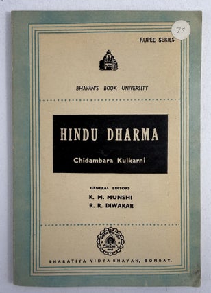 Item #2619 Hindu Dharma. Chidambara Kulkarni, K. M. Munshi, R. R. Diwar