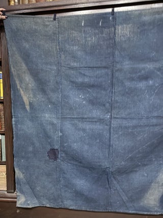 Boro: Japanese textile with sashiko, Maru Ni Sagari Fuji [= Wisteria Hanging within a Circle]