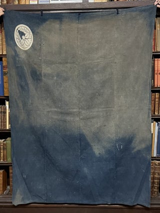 Boro: Japanese textile with sashiko, Maru Ni Sagari Fuji [= Wisteria Hanging within a Circle]