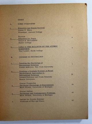 Teaching about peace issues: a peace education study kit issued by the National Peace Literature Service of the Peace Education Division of the American Friends Service Committee