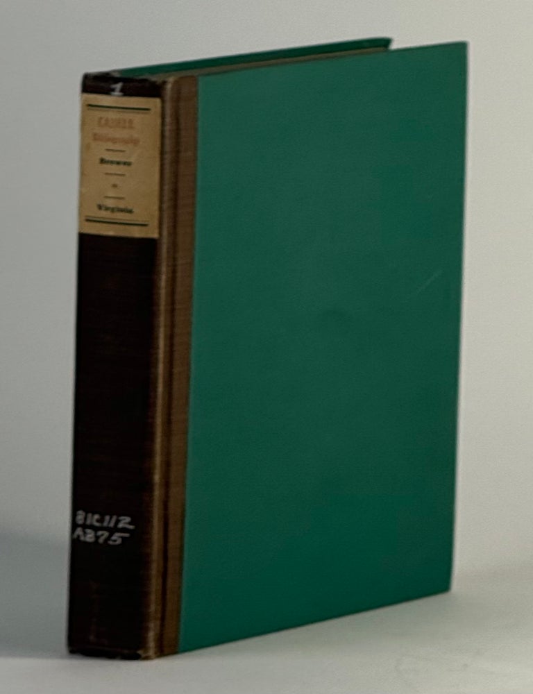 Item #2728 James Branch Cabell: a bibliography of his writings, biography and criticism. Frances Joan Brewer, James Branch Cabell.