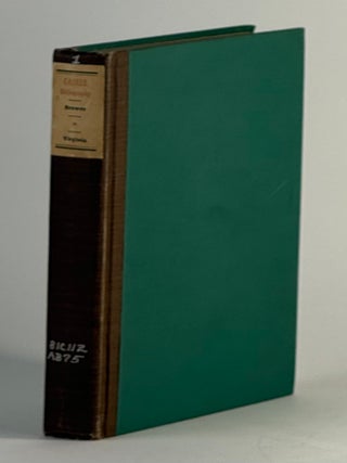 Item #2728 James Branch Cabell: a bibliography of his writings, biography and criticism. Frances...