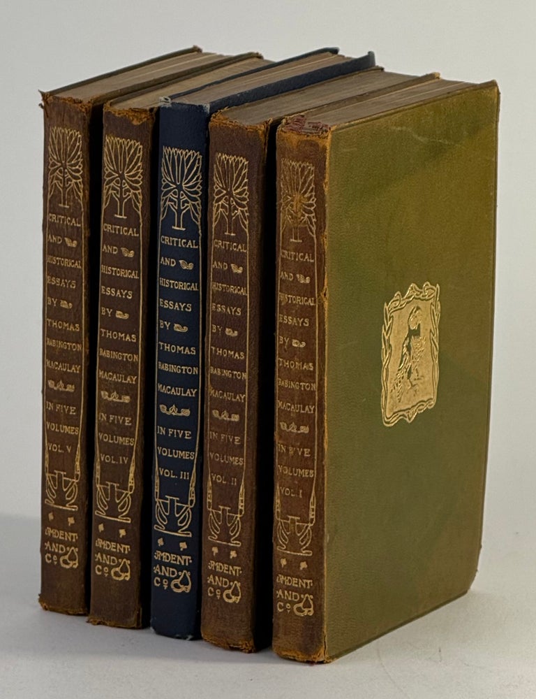 Critical and historical essays by Thomas Babington Macaulay in five volumes
