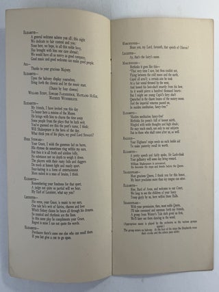Pageant of the plays of William Shakespeare, A: arranged and directed by Miss Helen Austin presented by the Central High School Dramatic Club St. Paul, Minnesota April 7th and 8th, 1916