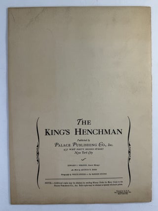 King's henchman: lyric drama in three acts