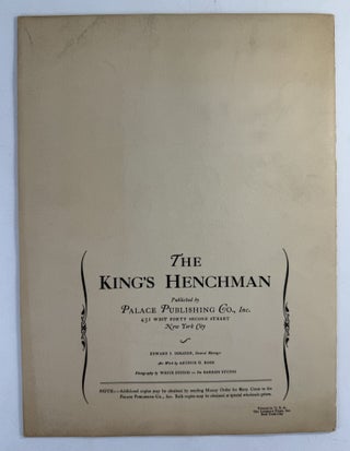 King's henchman: lyric drama in three acts