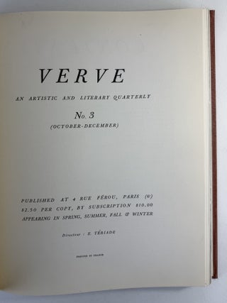 Verve: an artistic and literary quarterly: volume 1, nos. 2-3-4