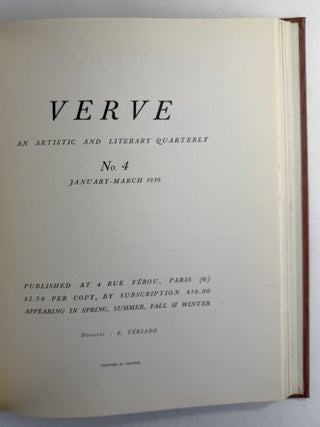 Verve: an artistic and literary quarterly: volume 1, nos. 2-3-4