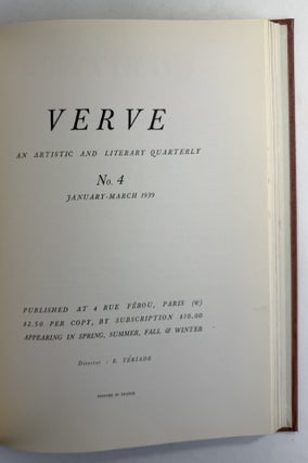 Verve: an artistic and literary quarterly: volume 1, nos. 2-3-4