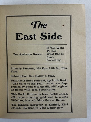East Side, The: volume 2 [signed by author]