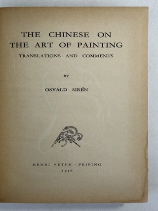 Chinese on the art of painting, The: translations and comments