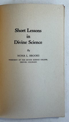Short lessons in divine science