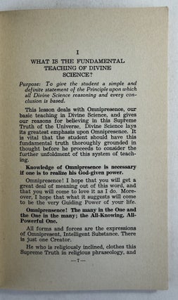 Short lessons in divine science