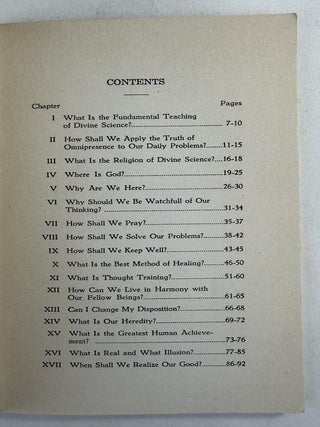 Short lessons in divine science
