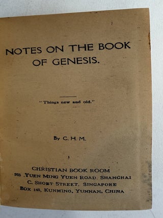 ["Notes on the Pentateuch" series]