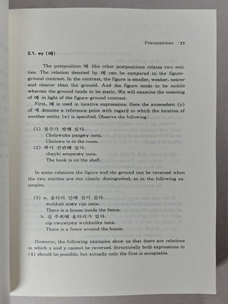 Korean grammar on semantic-pragmatic principles, A