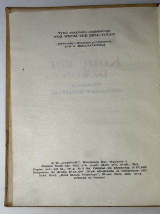 Komu Bije Dzwon [= For Whom the Bell Tolls]