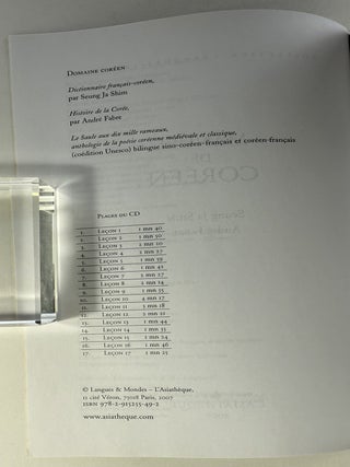 Manuel de Cor&eacute;en [= Korean Manual]