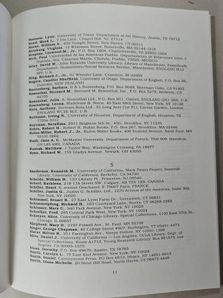 Bibliographical Society of America, The: list of members