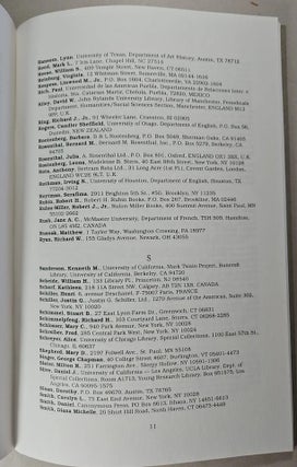 Bibliographical Society of America, The: list of members